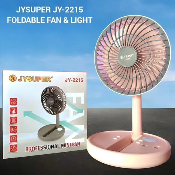 JY-2215 JYSUPER Professional Rechargeable Fan With LED Light - Image 2