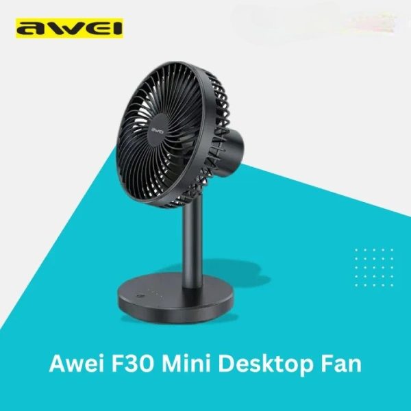 Awei F30 Mini Desktop Fan- Time Square - Image 2