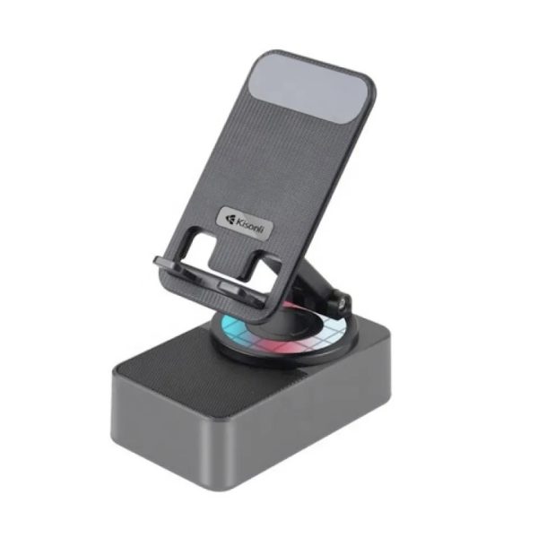KISONLI M-1 Wireless Folding Bracket RGB Bluetooth Speaker With 360 Degree Phone Holder Stand - Image 2